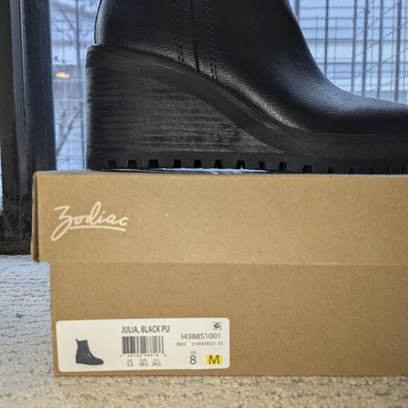 NIB Zodiac Wedge PU Ankle Boots (Julia) - Picture 11 of 13